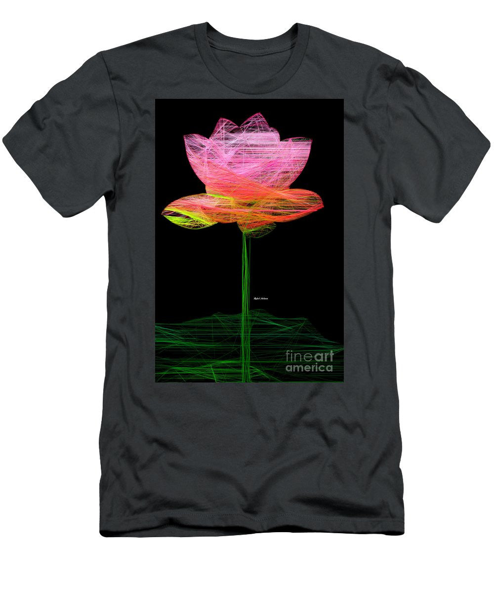 T-shirt pour homme (coupe ajustée) - Fleur rose