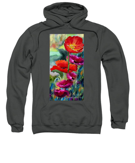 Sweatshirt - Poppies In Watercolor
