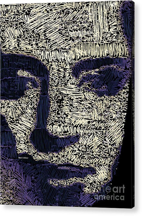 Impression sur acrylique - Portrait en noir et blanc