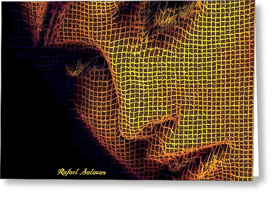 Portrait In Mesh - Greeting Card