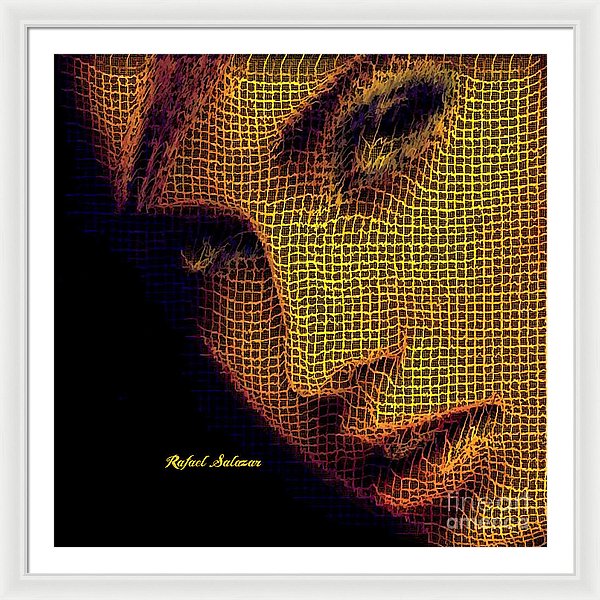 Portrait In Mesh - Framed Print