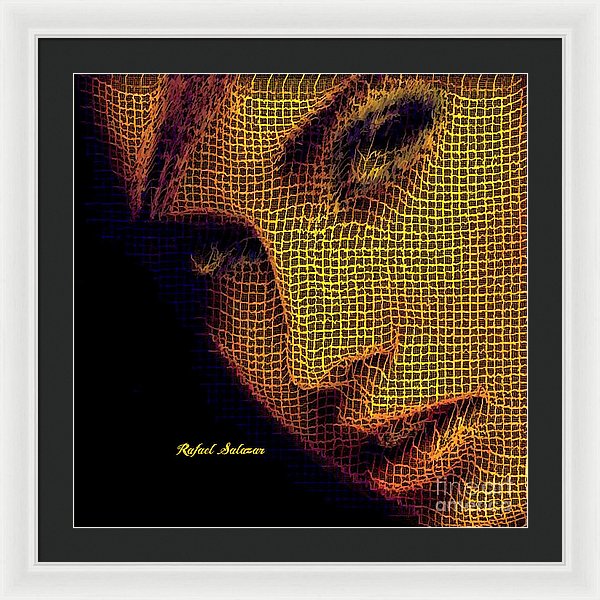 Portrait In Mesh - Framed Print