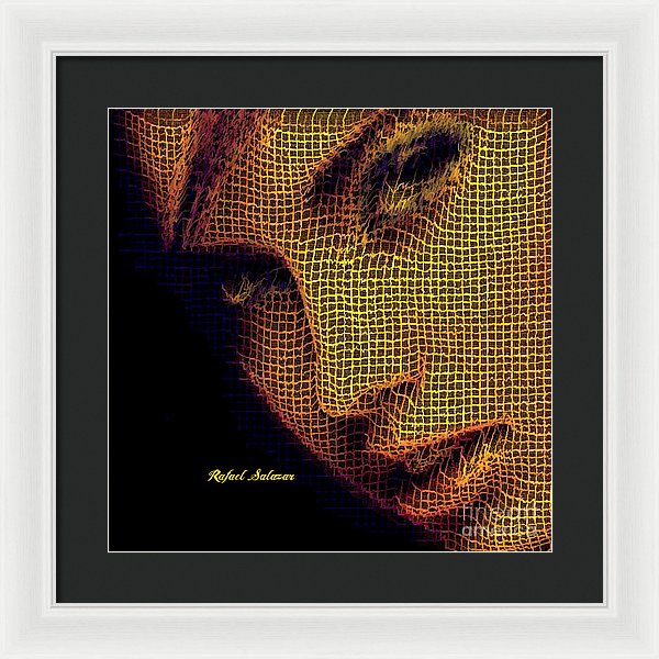 Portrait In Mesh - Framed Print