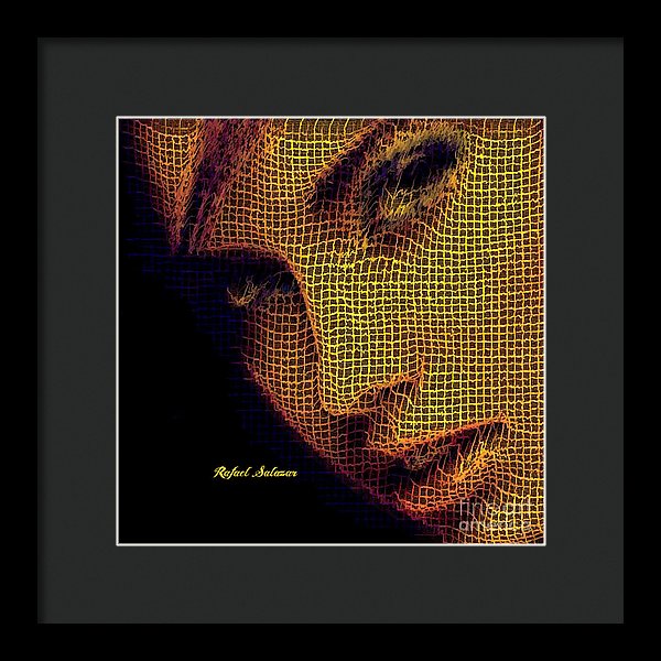 Portrait In Mesh - Framed Print