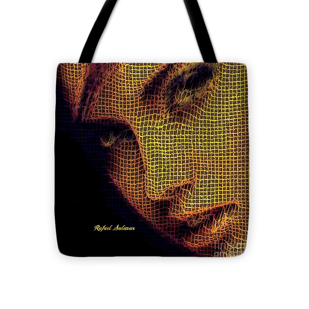 Portrait In Mesh - Tote Bag