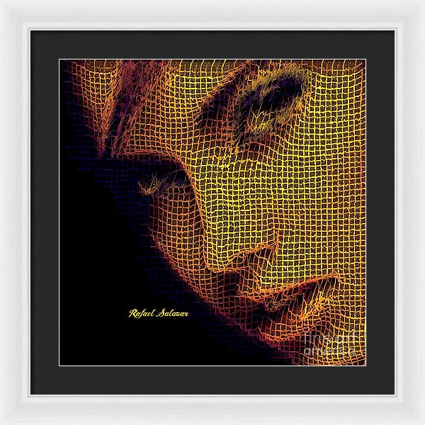 Portrait In Mesh - Framed Print