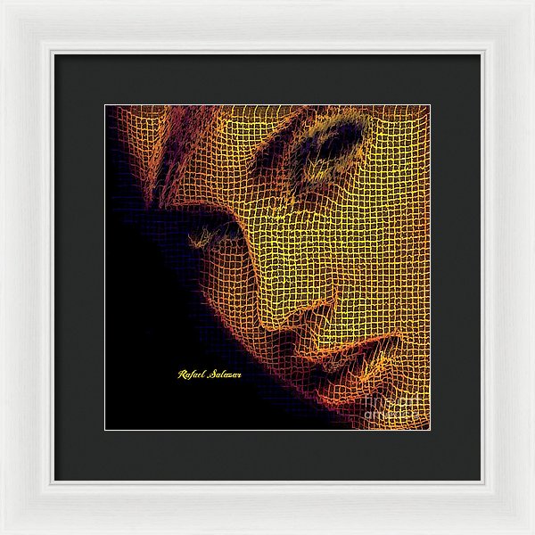 Portrait In Mesh - Framed Print