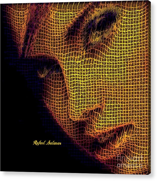 Portrait In Mesh - Acrylic Print