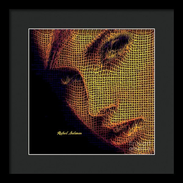 Portrait In Mesh - Framed Print