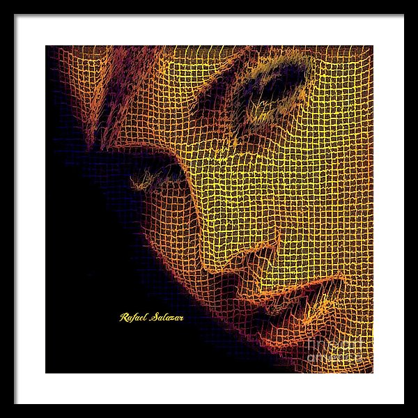 Portrait In Mesh - Framed Print