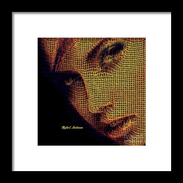 Portrait In Mesh - Framed Print