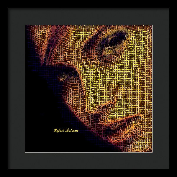 Portrait In Mesh - Framed Print