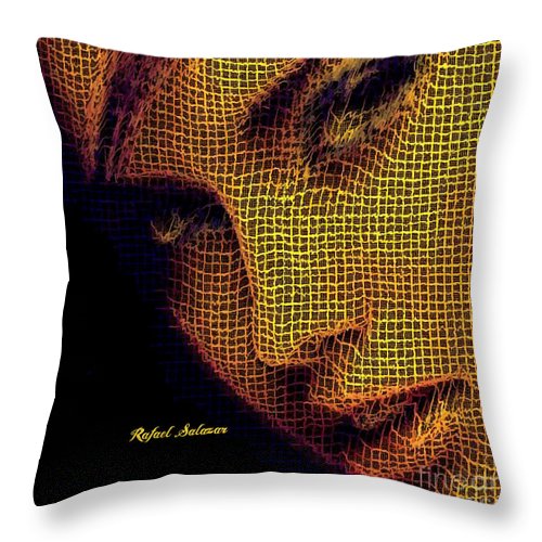 Portrait en maille - Coussin décoratif