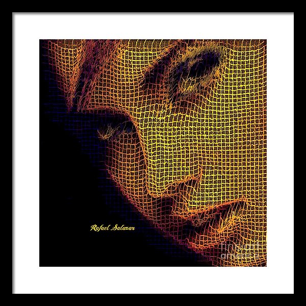 Portrait In Mesh - Framed Print