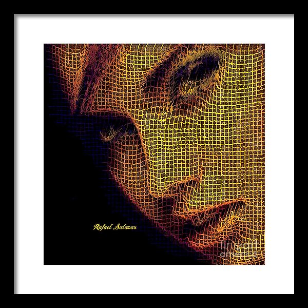 Portrait In Mesh - Framed Print