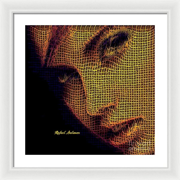 Portrait In Mesh - Framed Print