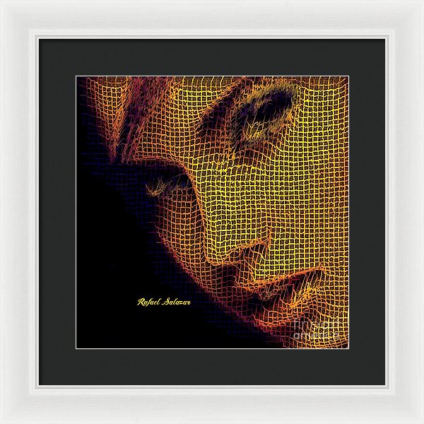 Portrait In Mesh - Framed Print