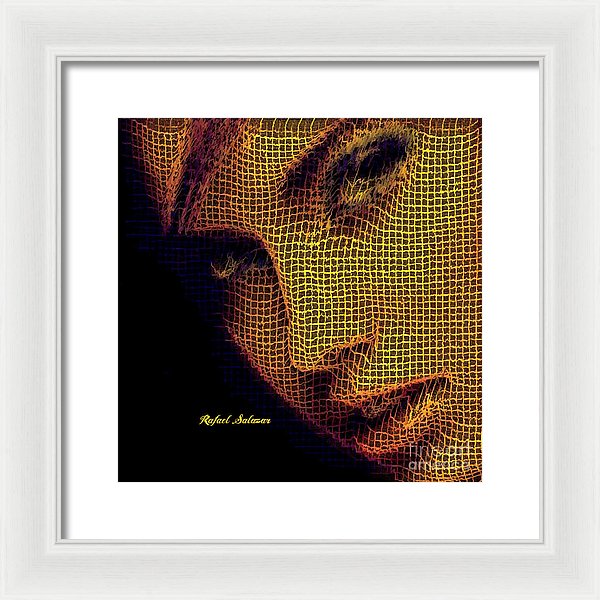 Portrait In Mesh - Framed Print