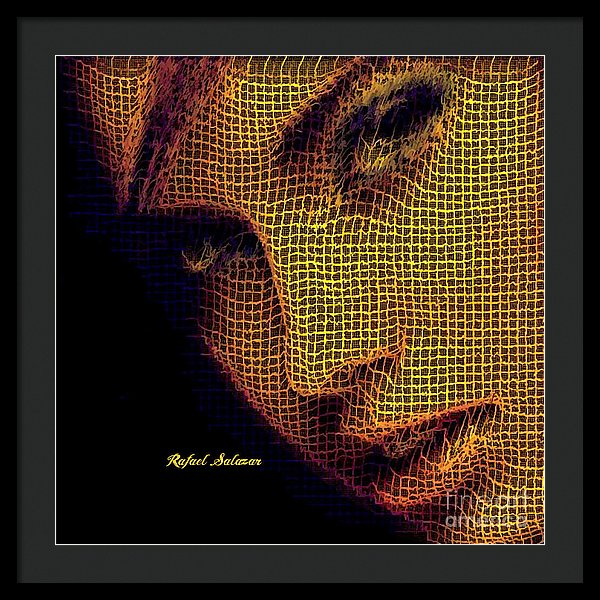 Portrait In Mesh - Framed Print