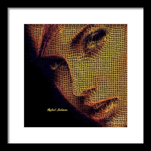 Portrait In Mesh - Framed Print