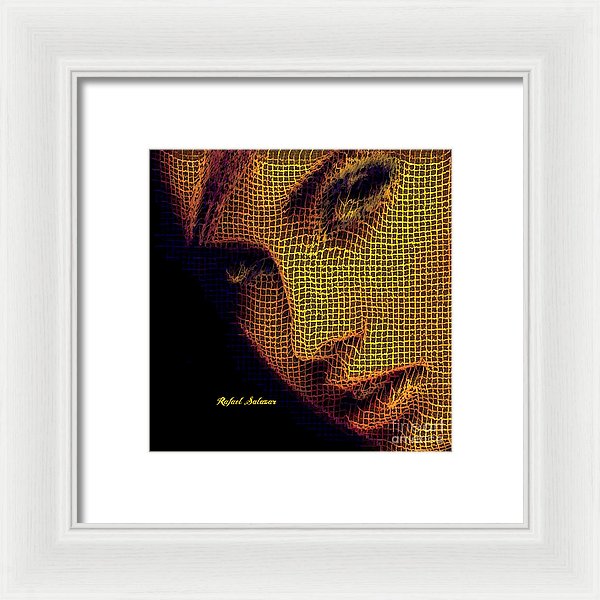 Portrait In Mesh - Framed Print