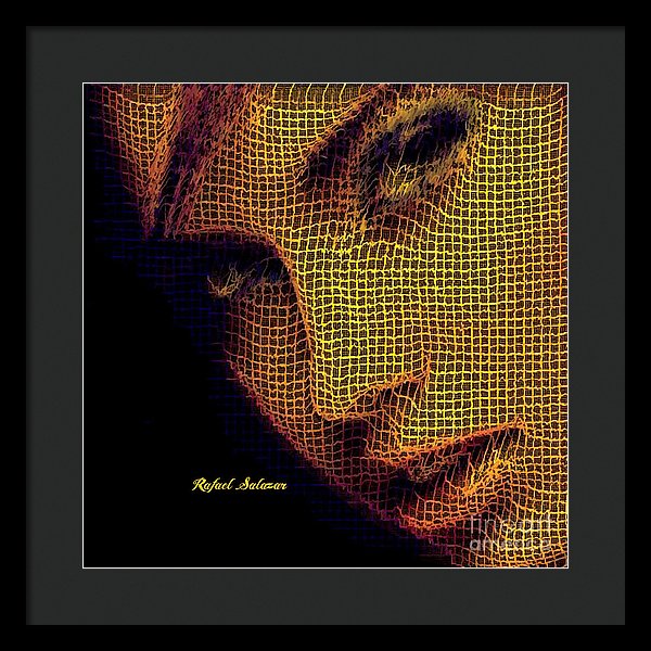 Portrait In Mesh - Framed Print