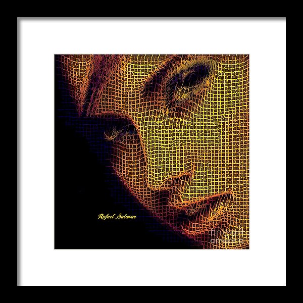 Portrait In Mesh - Framed Print