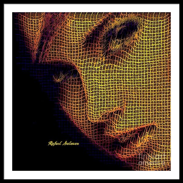 Portrait In Mesh - Framed Print