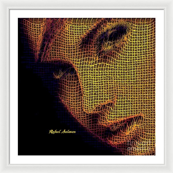 Portrait In Mesh - Framed Print