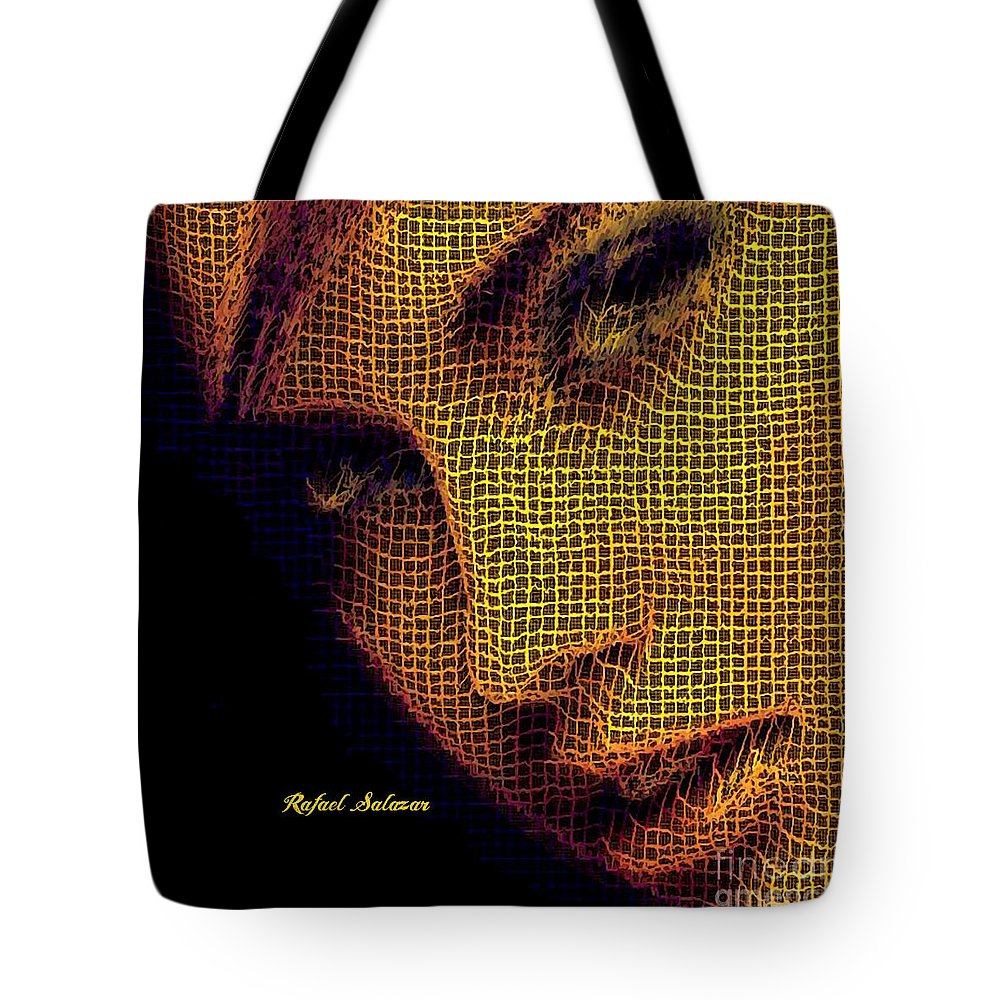 Portrait In Mesh - Tote Bag