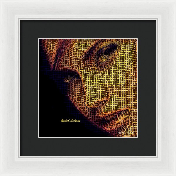 Portrait In Mesh - Framed Print