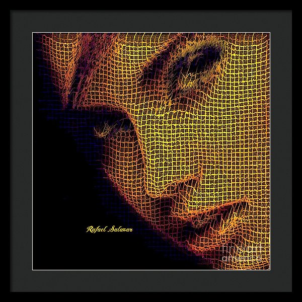 Portrait In Mesh - Framed Print