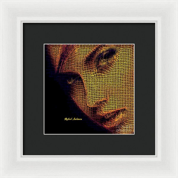 Portrait In Mesh - Framed Print