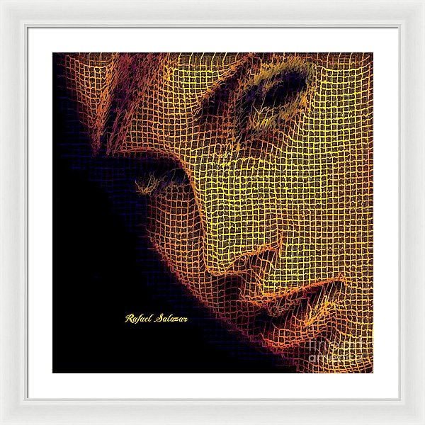 Portrait In Mesh - Framed Print