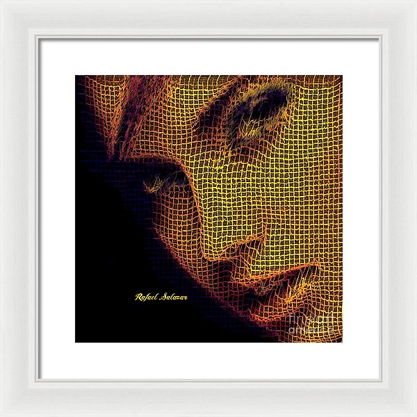 Portrait In Mesh - Framed Print