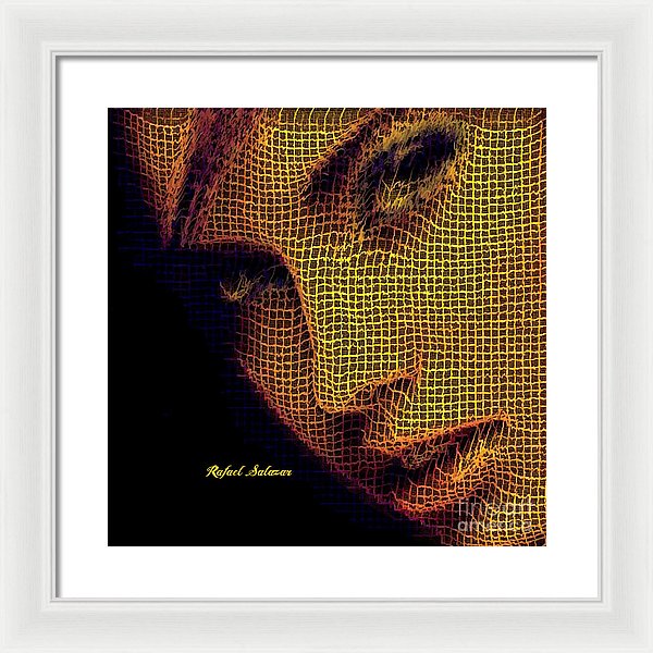 Portrait In Mesh - Framed Print