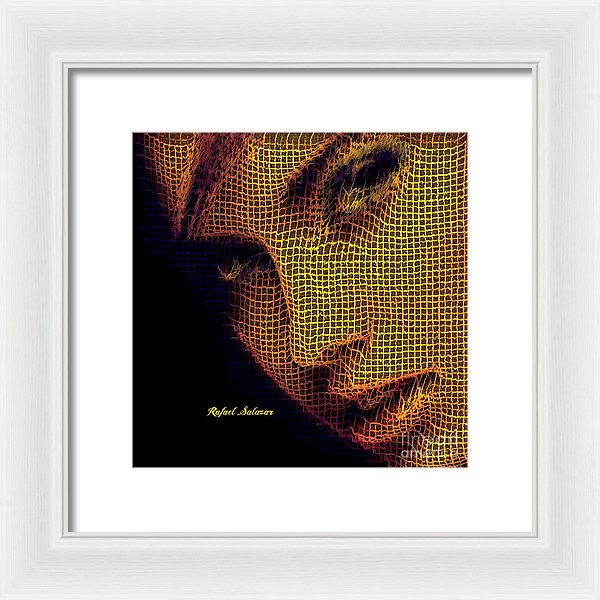 Portrait In Mesh - Framed Print