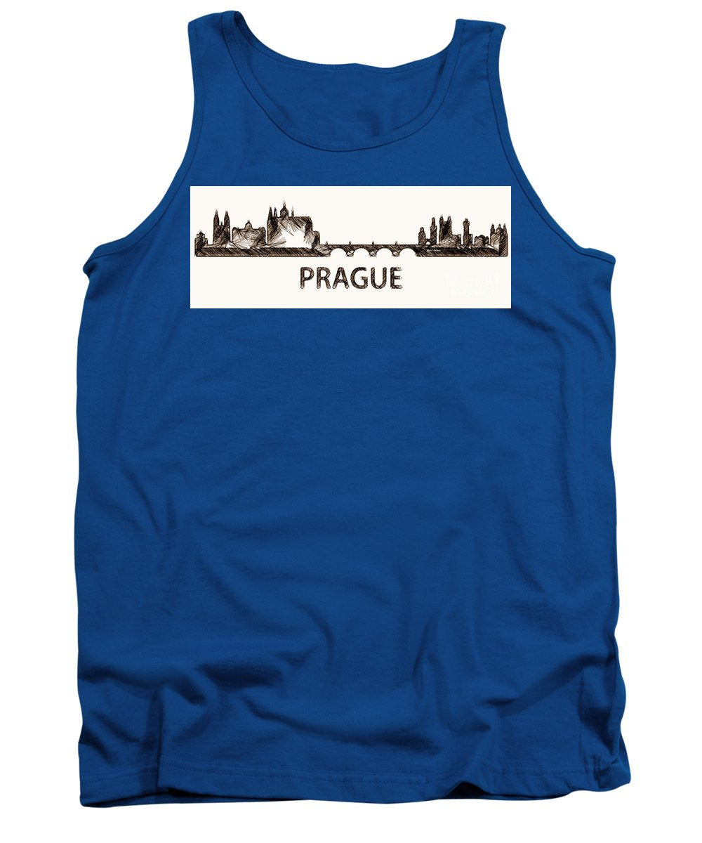 Tank Top - Prague Czech Republic Silouhette Sketch