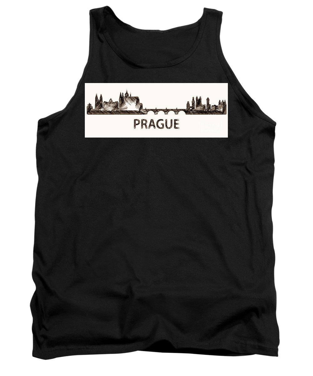 Tank Top - Prague Czech Republic Silouhette Sketch