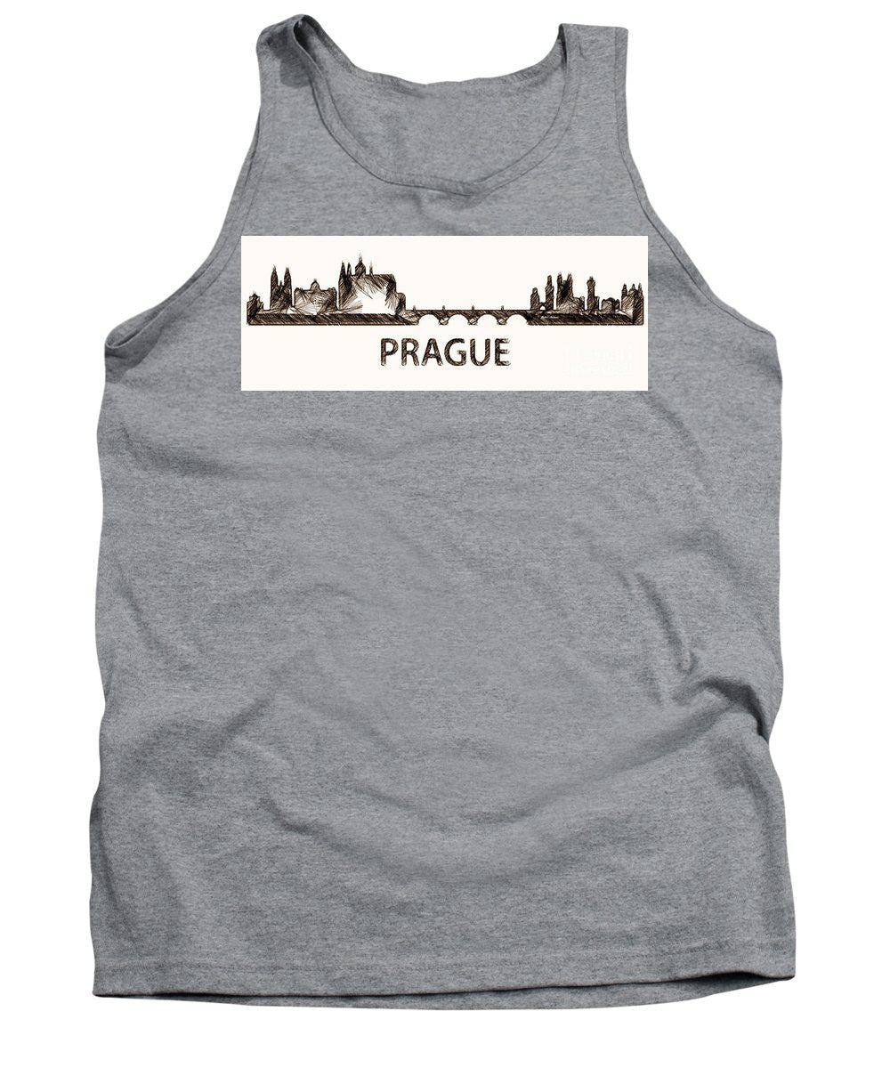 Tank Top - Prague Czech Republic Silouhette Sketch