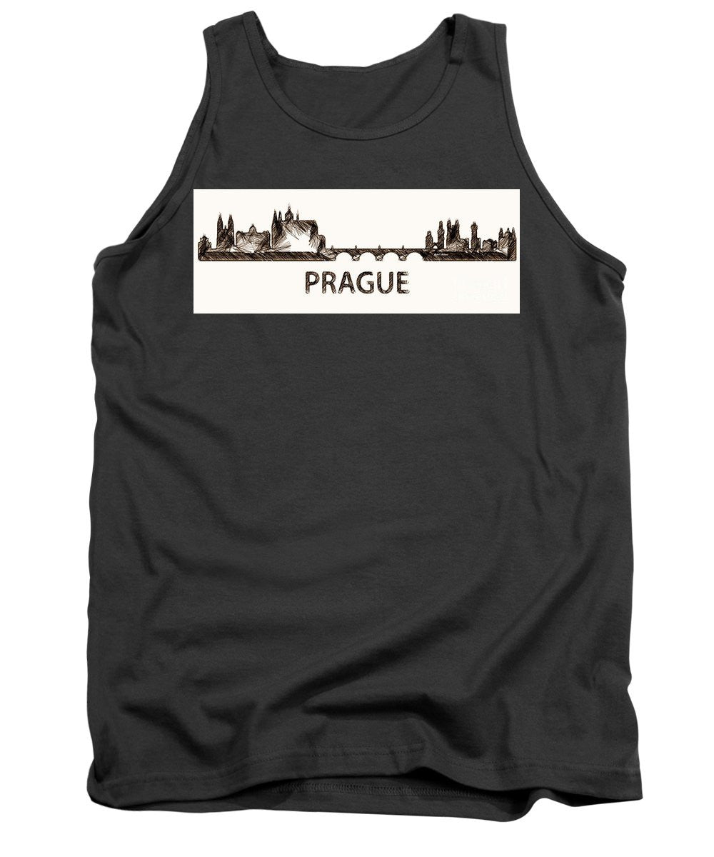 Tank Top - Prague Czech Republic Silouhette Sketch