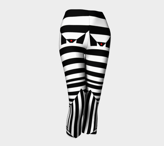 Black White and Red II Capris