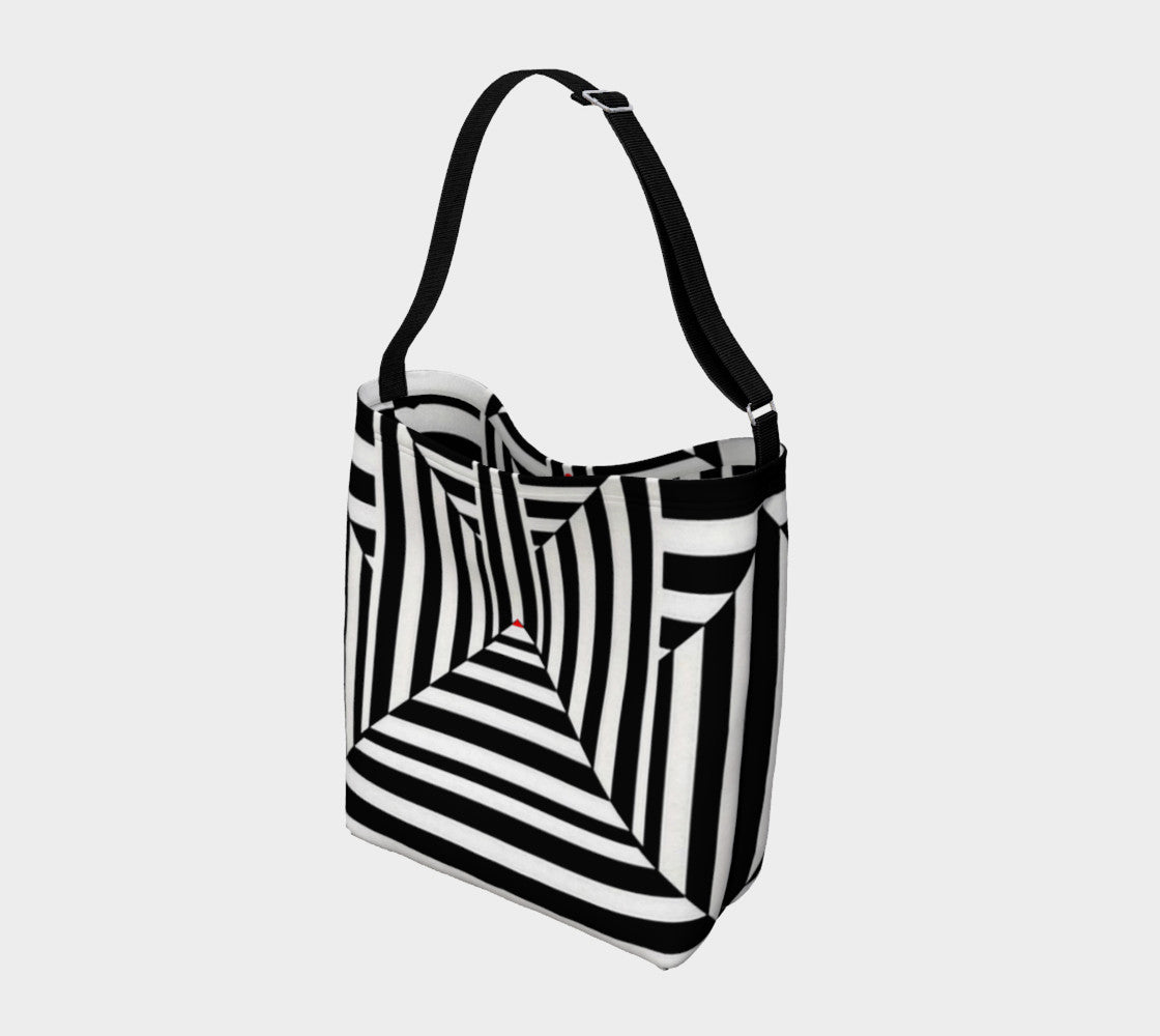 Black White and Red Day Tote