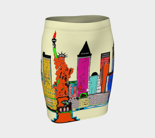 New York - The Big City Fitted Skirt