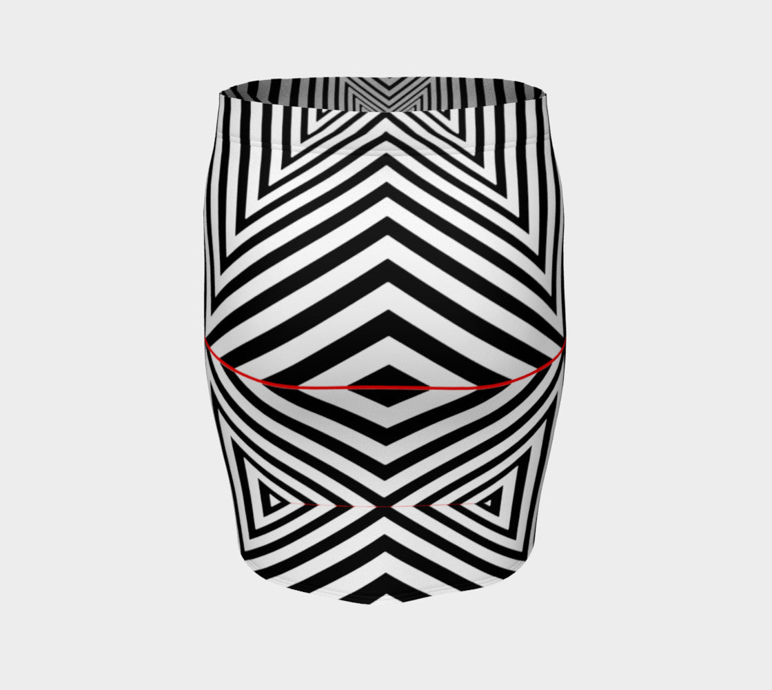 Geometric 3 Fitted Skirt