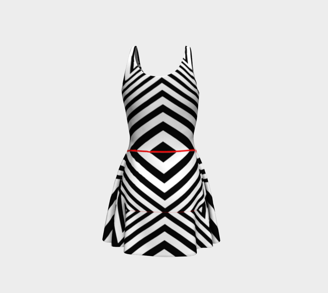 Geometric 3 Flare Dress