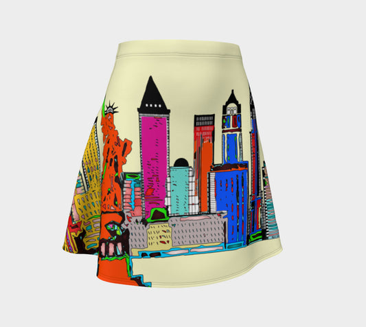 New York - The Big City Flare Skirt