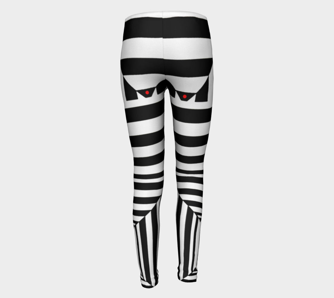 Black White and Red II Youth Leggings