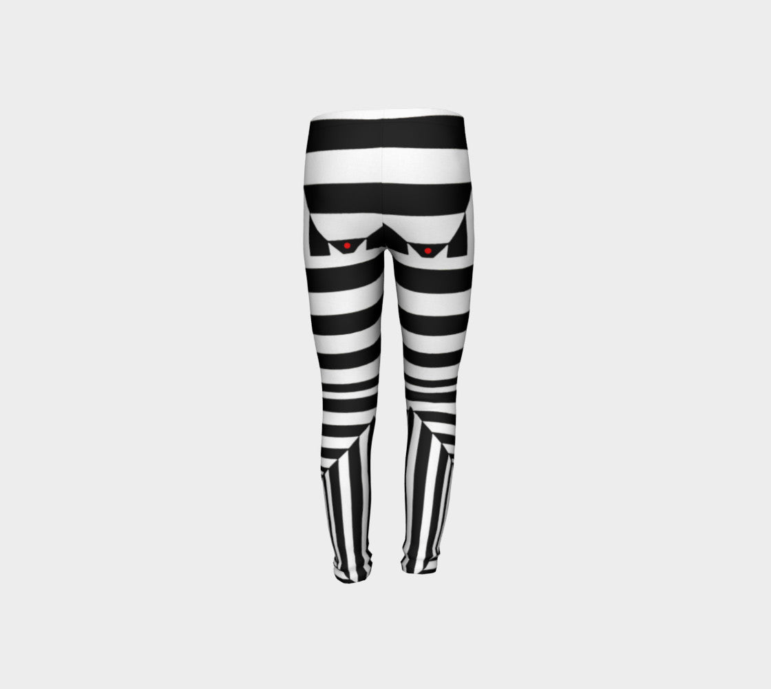 Black White and Red II Youth Leggings