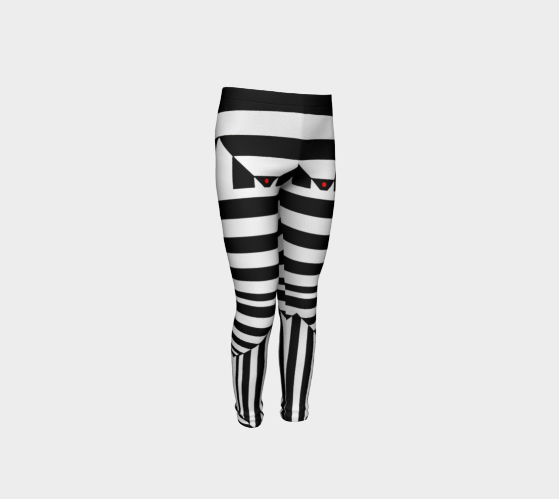 Black White and Red II Youth Leggings